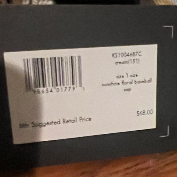 NWT Kate Spade SUNSHINE FLORAL Yellow and Blue Hat retails 68.00 - Picture 3 of 3